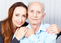 Staff with elder male